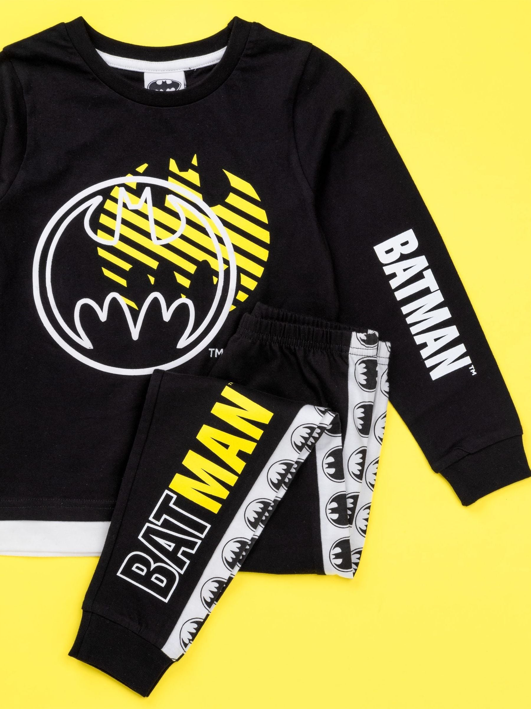 Dsiney Kidz - Vanilla Underground Black DC Comics Batman Long Sleeve Long Leg Pyjamas Set image 3