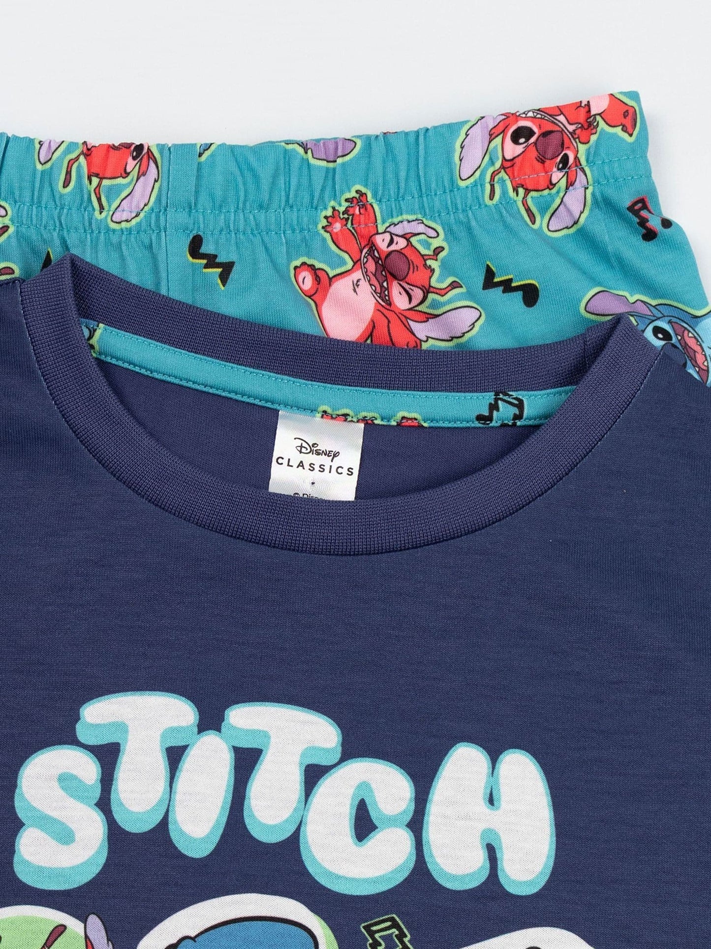Dsiney Kidz - Vanilla Underground Blue Lilo & Stitch Character Long Sleeve Long Leg Pyjamas Set image 5