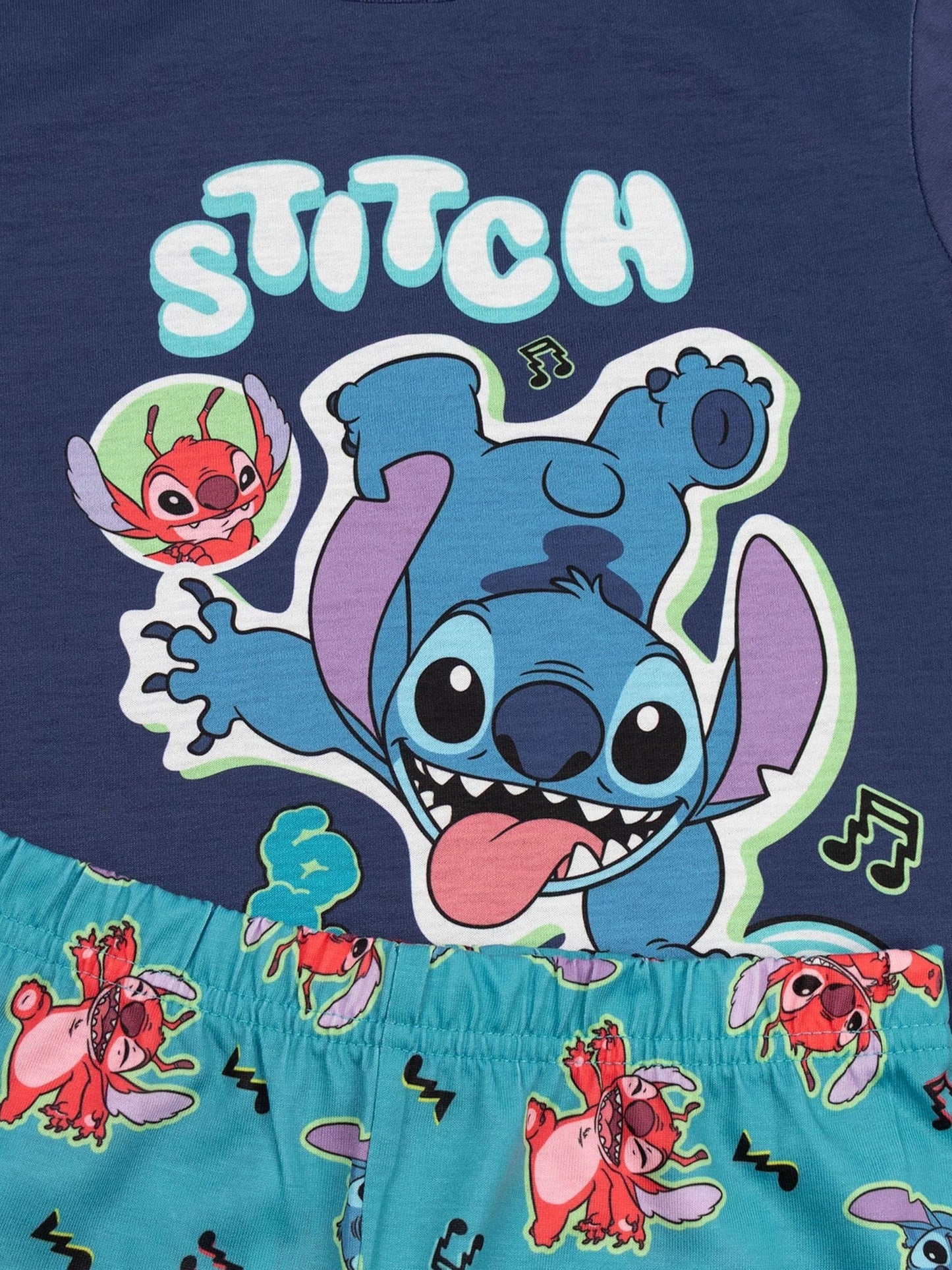 Dsiney Kidz - Vanilla Underground Blue Lilo & Stitch Character Long Sleeve Long Leg Pyjamas Set image 6