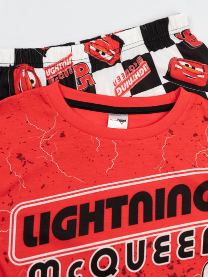 Dsiney Kidz - Vanilla Underground Red Disney CARS Lightning McQueen Long Sleeve Long Leg Pyjamas Set image 5