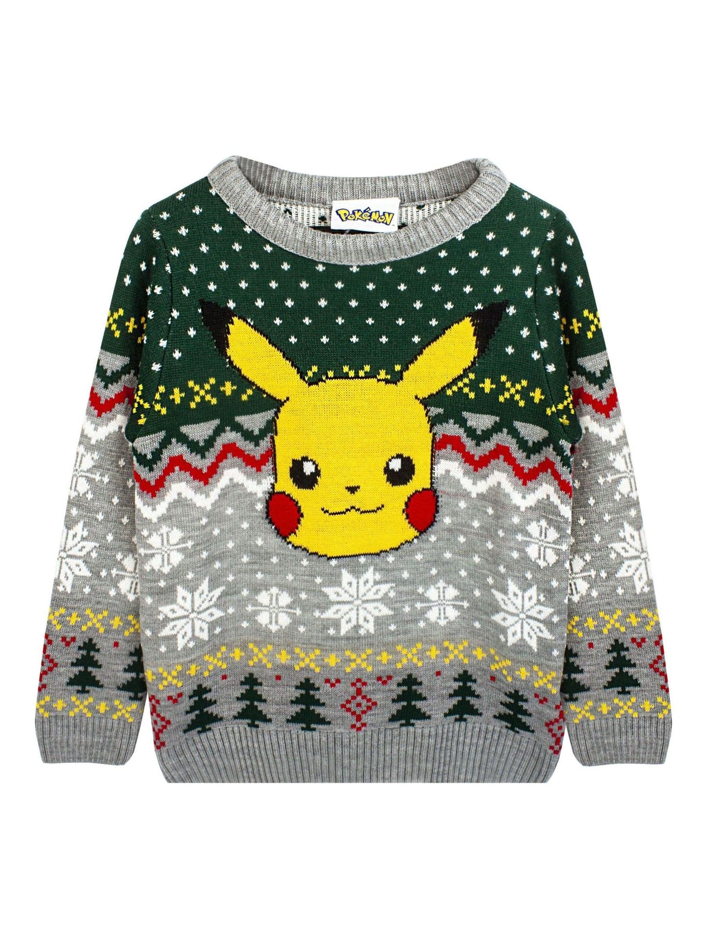 Dsiney Kidz - Vanilla Underground Grey Pokemon Pikachu Christmas Jumper image 1