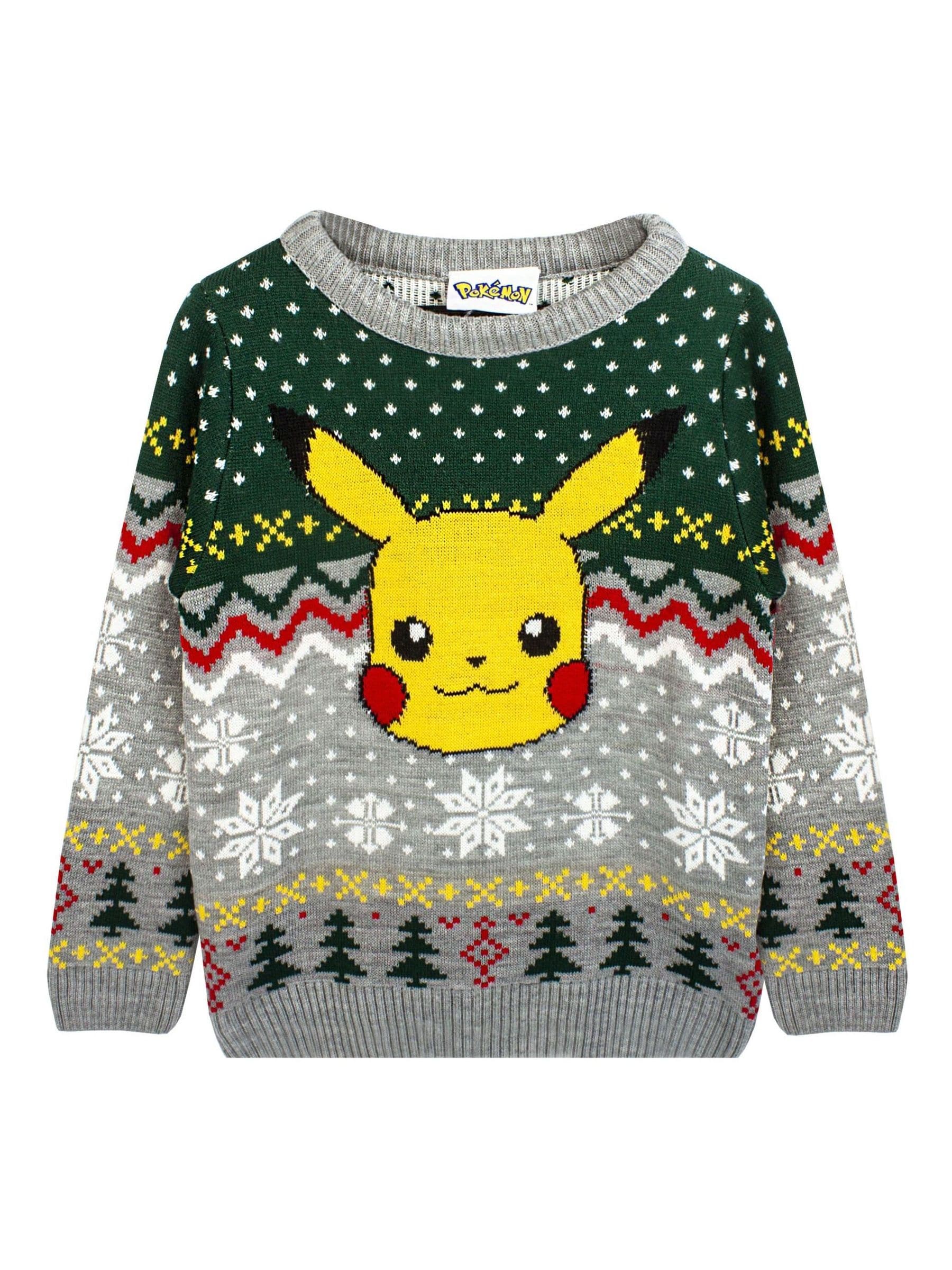 Dsiney Kidz - Vanilla Underground Grey Pokemon Pikachu Christmas Jumper image 1