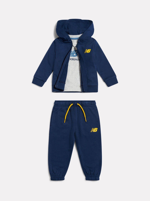 New Balance Blue FT Zip Thru Hoodie & Joggers Set image 1