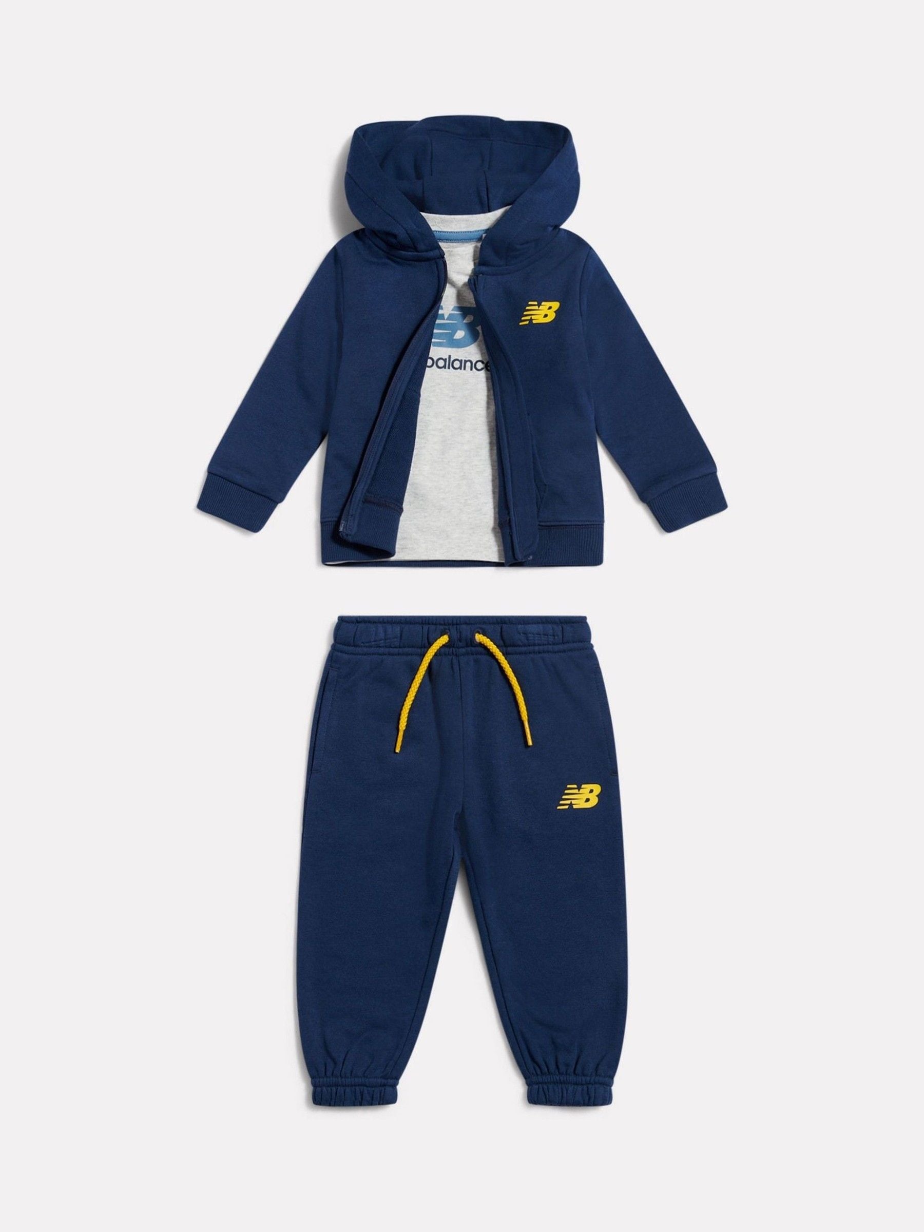 New Balance Blue FT Zip Thru Hoodie & Joggers Set image 1