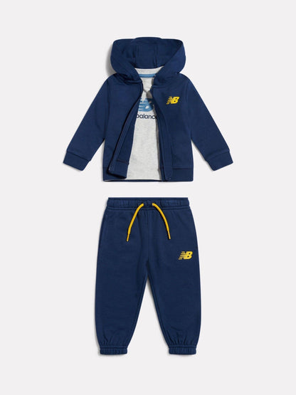 New Balance Blue FT Zip Thru Hoodie & Joggers Set image 1