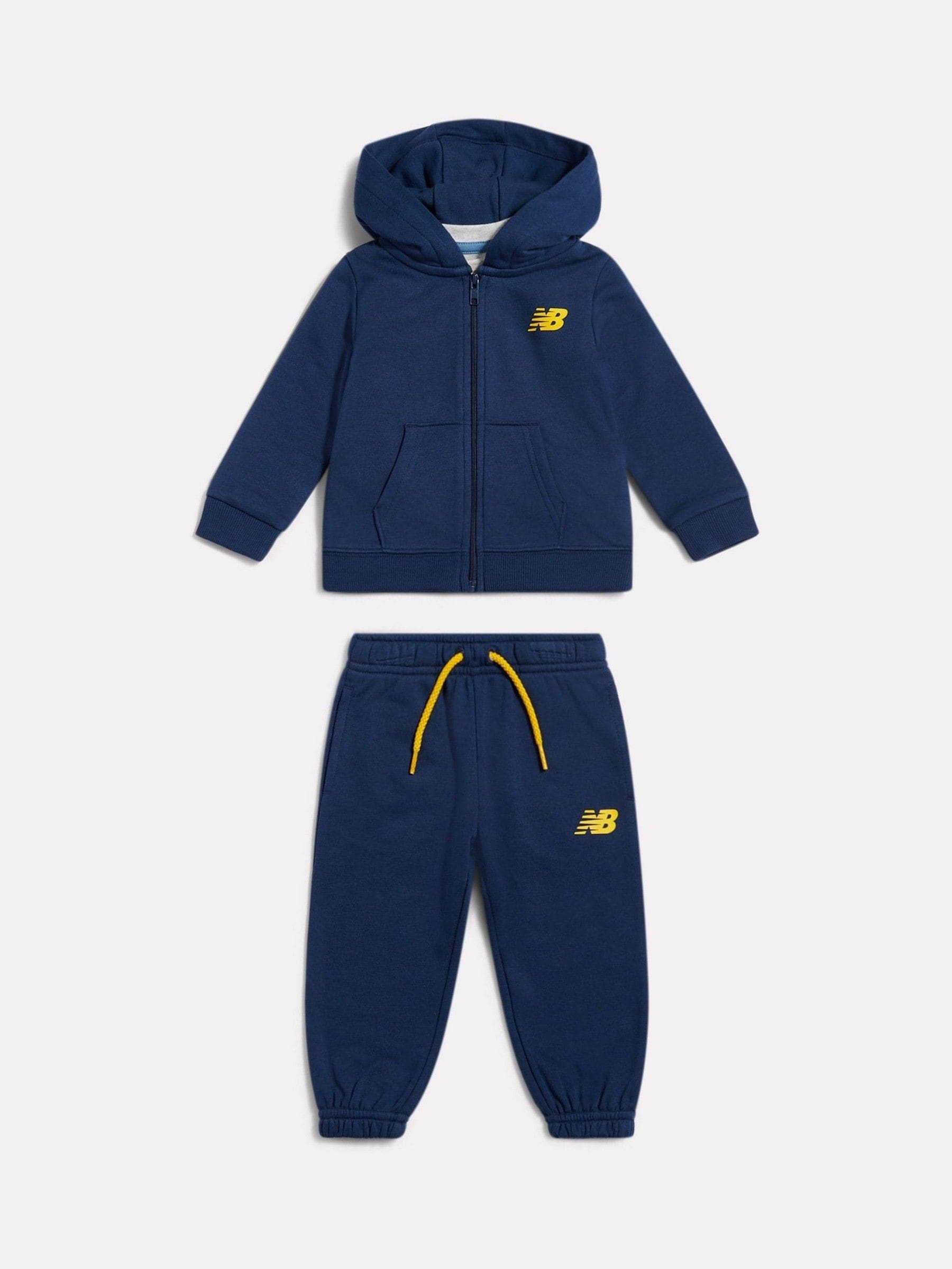 New Balance Blue FT Zip Thru Hoodie & Joggers Set image 3