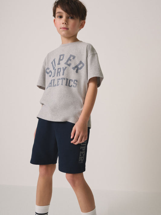 Superdry Oatmeal T-Shirt and Shorts Set image 1