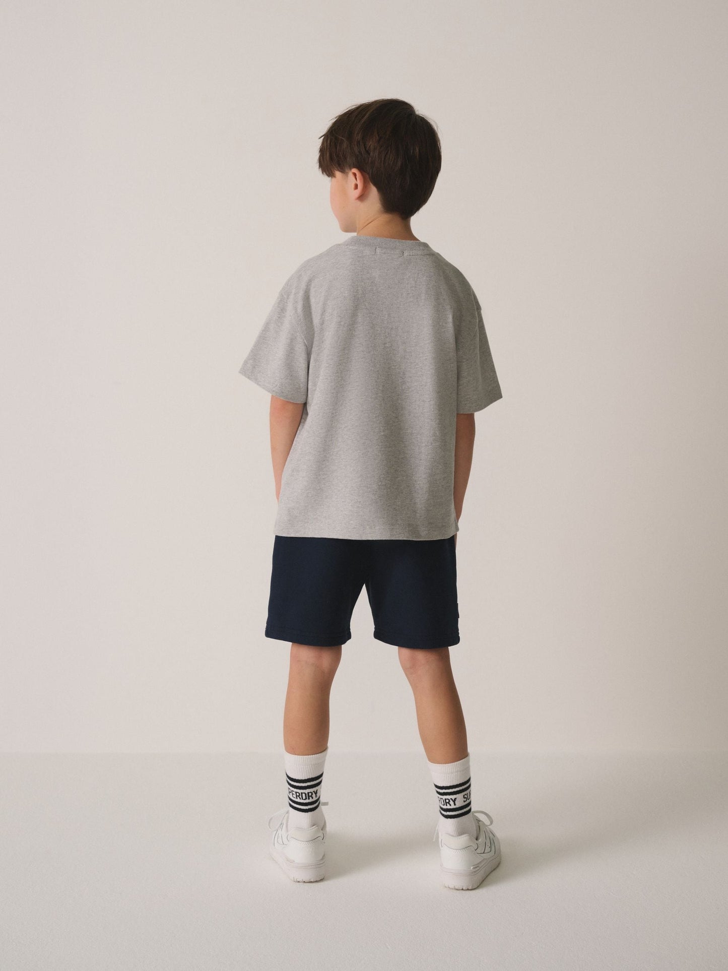 Superdry Oatmeal T-Shirt and Shorts Set image 3