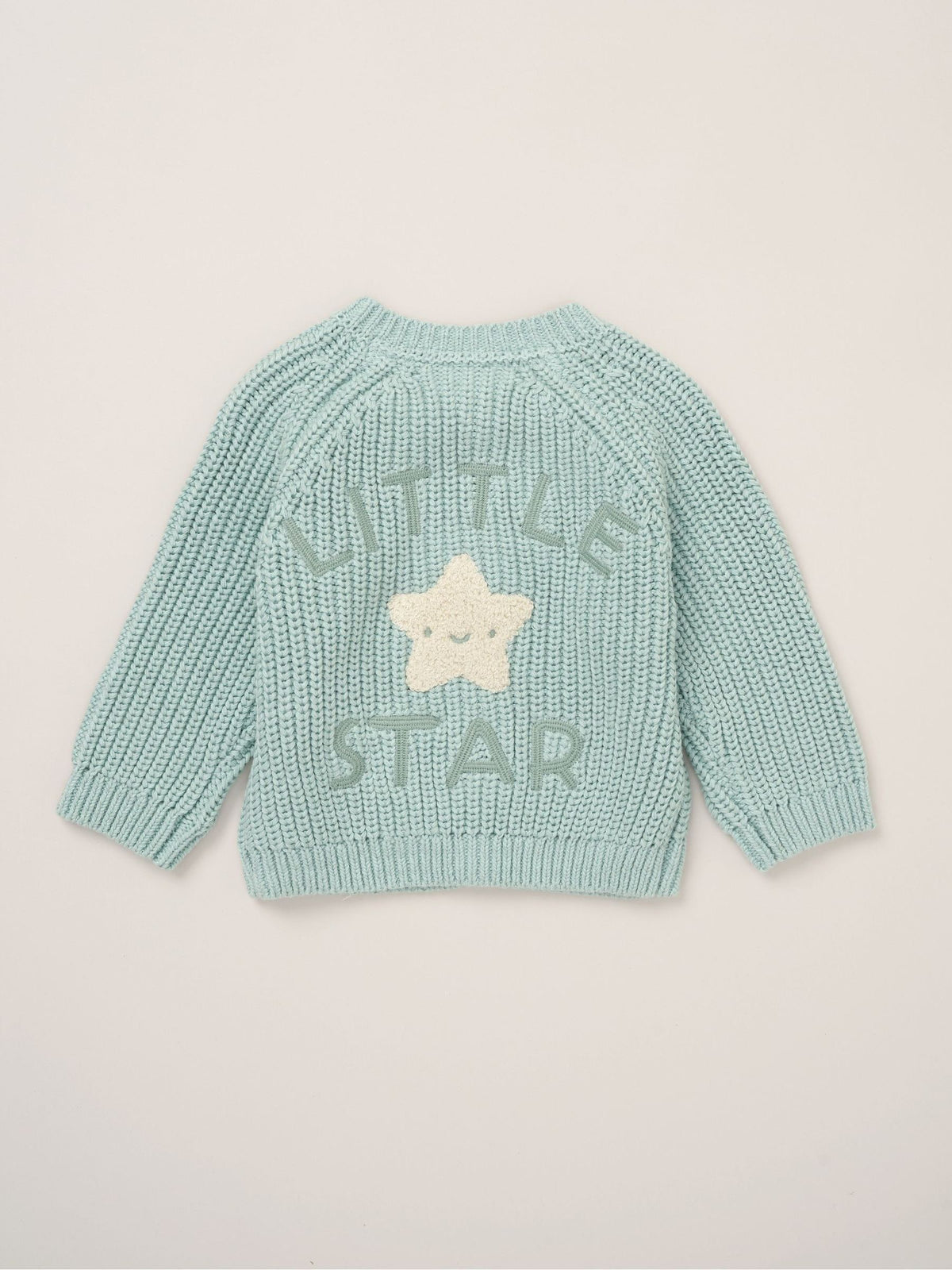 Dsiney Kidz - Rock-A-Bye Baby Boutique Blue Cardigan With Embroidery Back Detail image 3