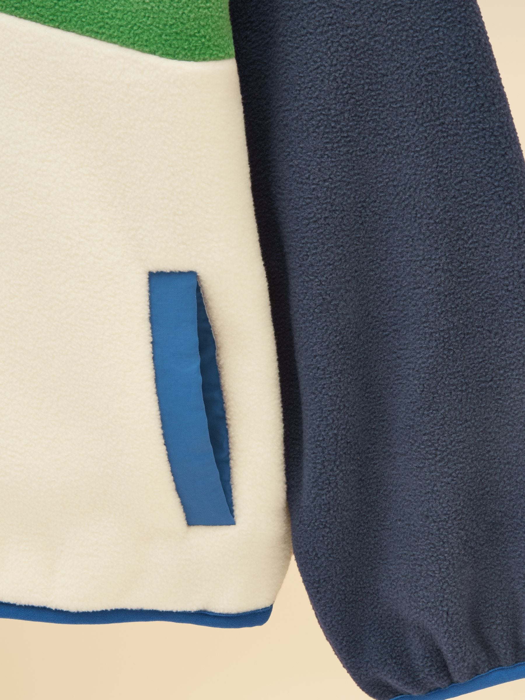 Dsiney Kidz - Joules Boys' Breeze Cream & Navy Polar Fleece Quarter Zip image 7