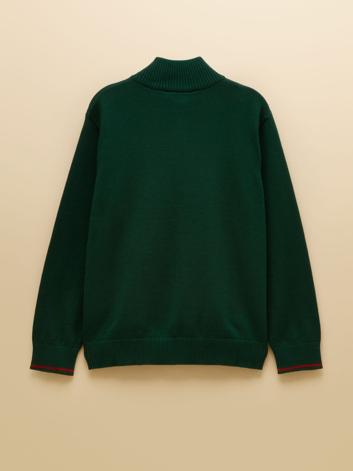 Dsiney Kidz - Joules Boys' Hillside Dark Green Knit Quarter Zip Jumper image 2
