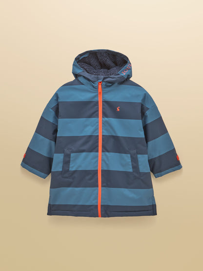 Dsiney Kidz - Joules Boys' Coverall Blue Stripe Oversized Fleece Lined Changing Robe image 3