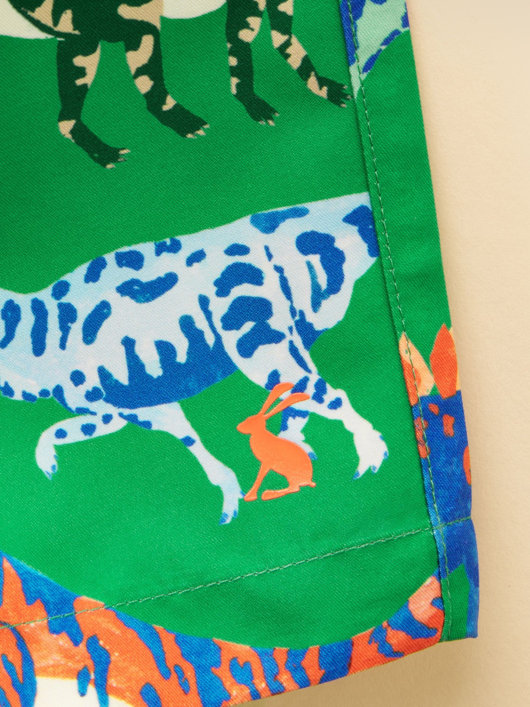 Joules Boys' Ocean Green Dino Printed Swim Shorts image 3