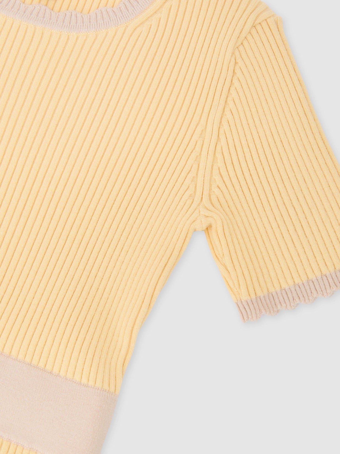 Reiss Lemon Coraline 9-13 yrs Rib-Knit Colour-Block Dress image 4
