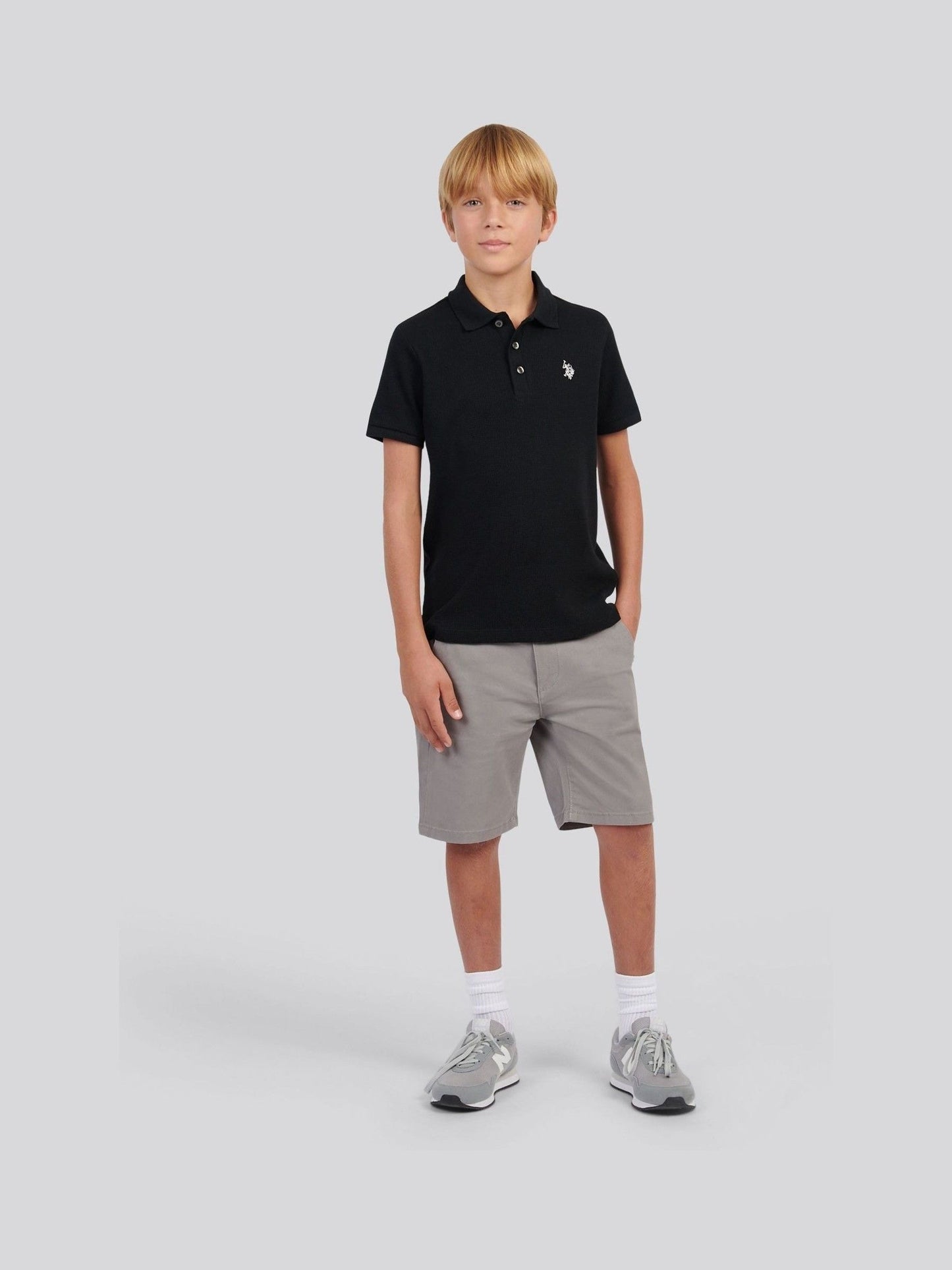 Dsiney Kidz - U.S. Polo Assn Grey Classic Chino Shorts image 3