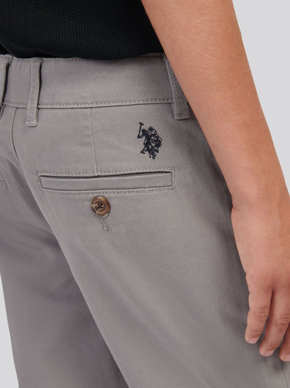 Dsiney Kidz - U.S. Polo Assn Grey Classic Chino Shorts image 5