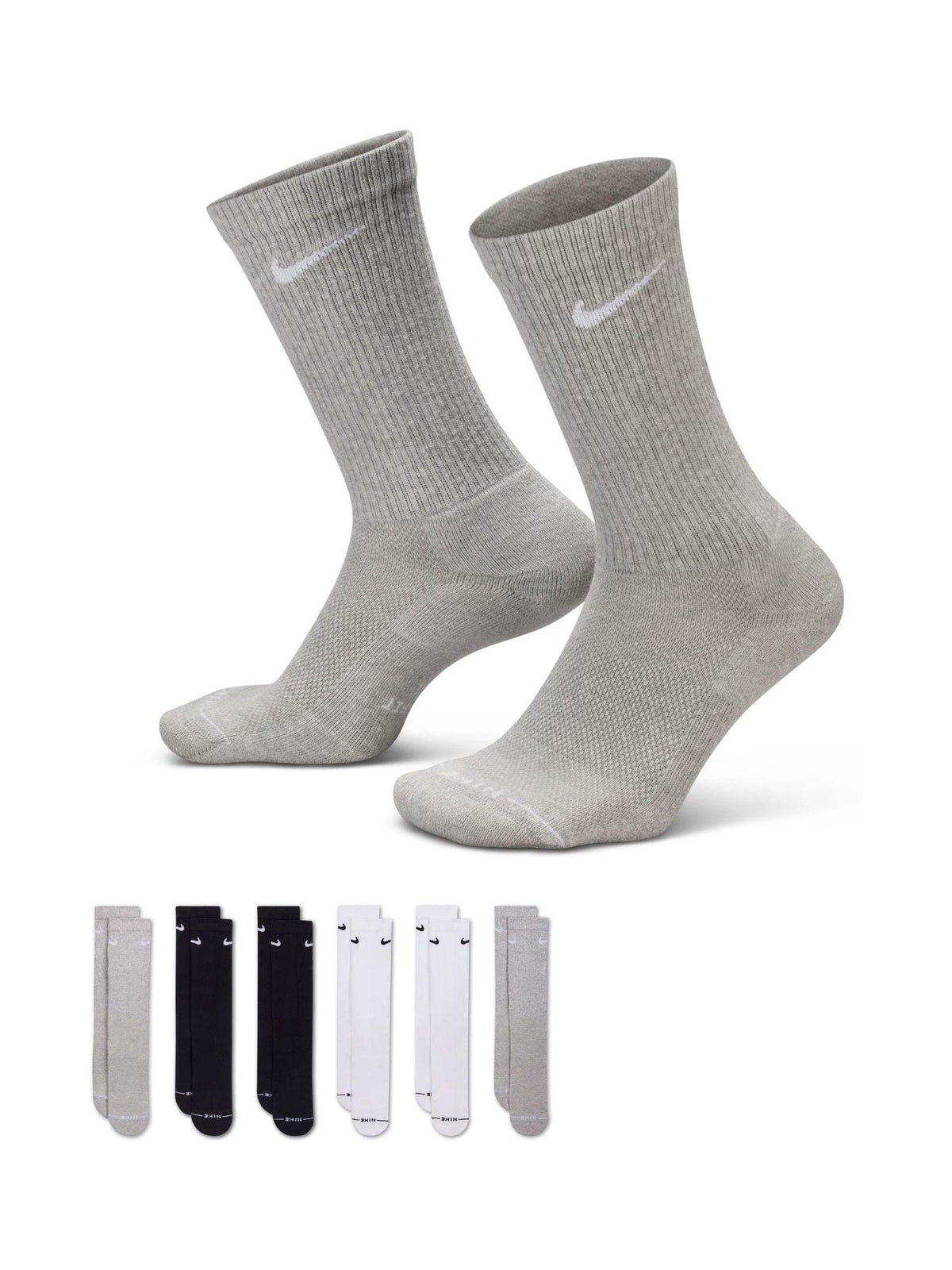 Nike Grey Everyday Crew Socks 6 Pack - image 1