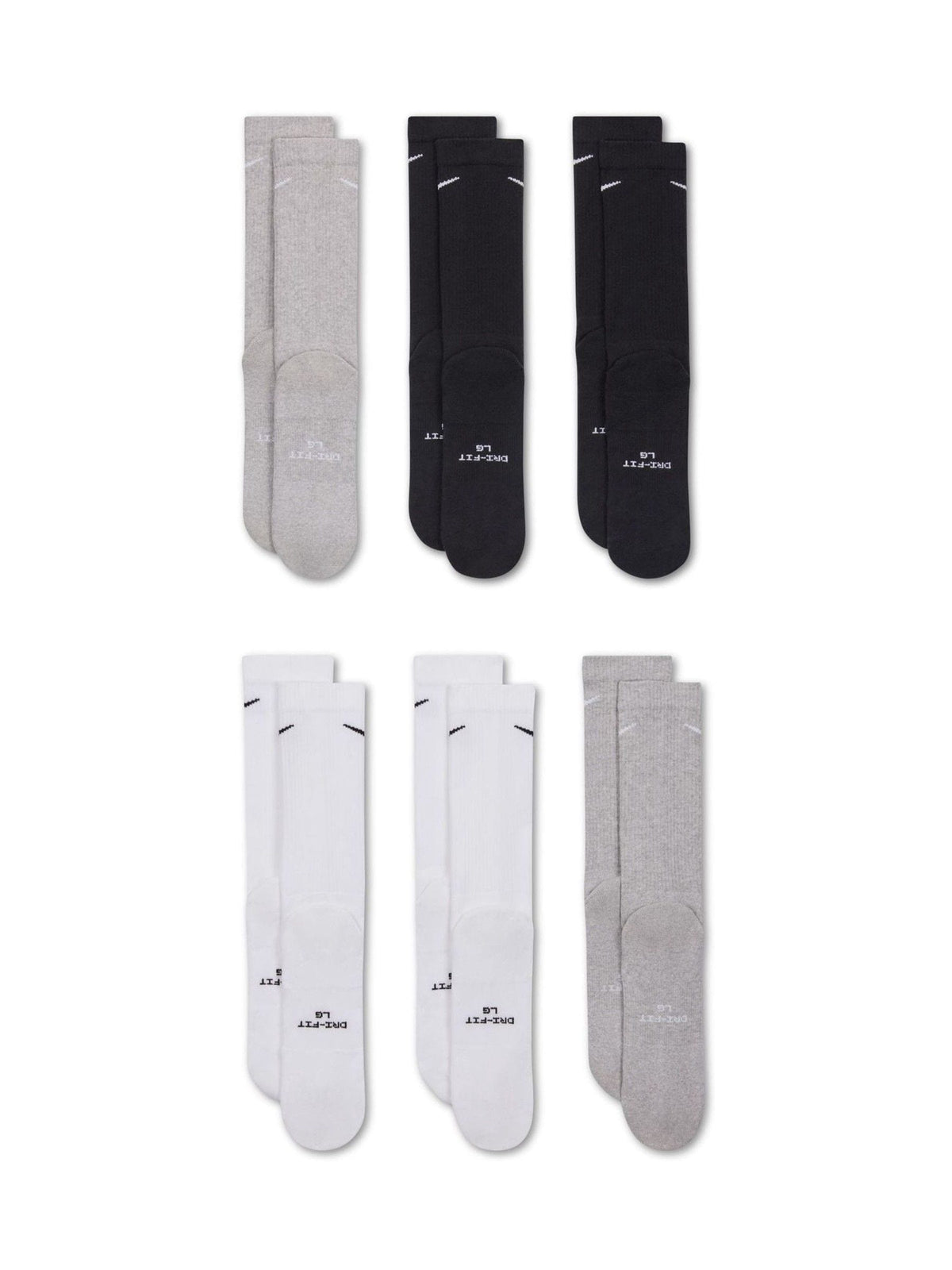 Nike Grey Everyday Crew Socks 6 Pack - image 3