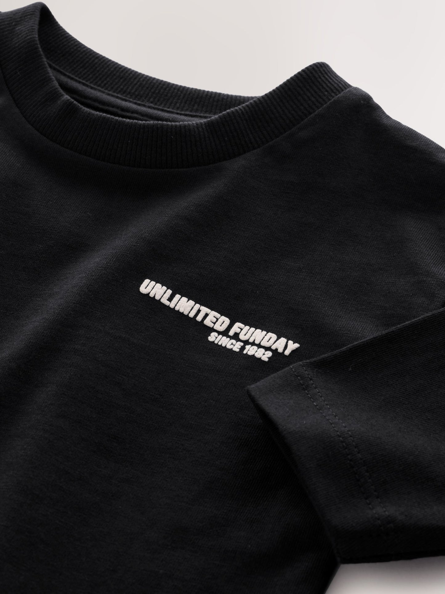 Black Slogan Long Sleeve Back Print T-Shirt (3mths-8yrs) image 4