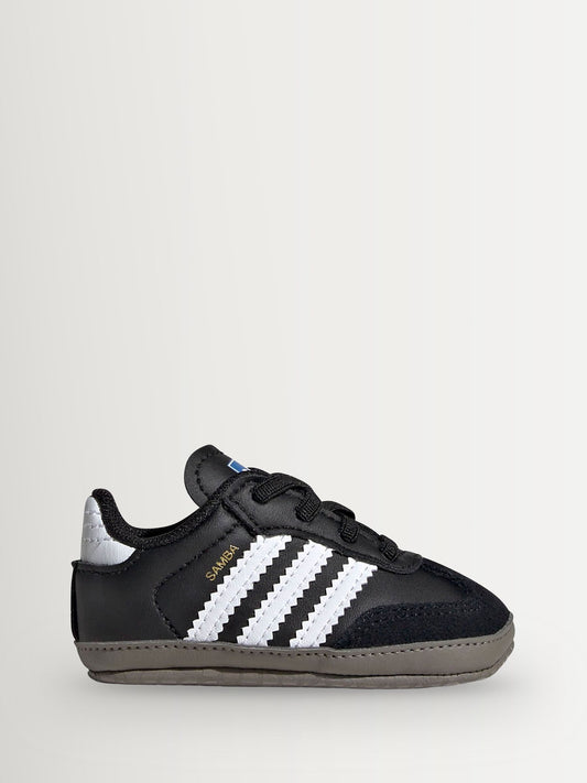 adidas Originals Black/White Samba Crib Trainers image 1