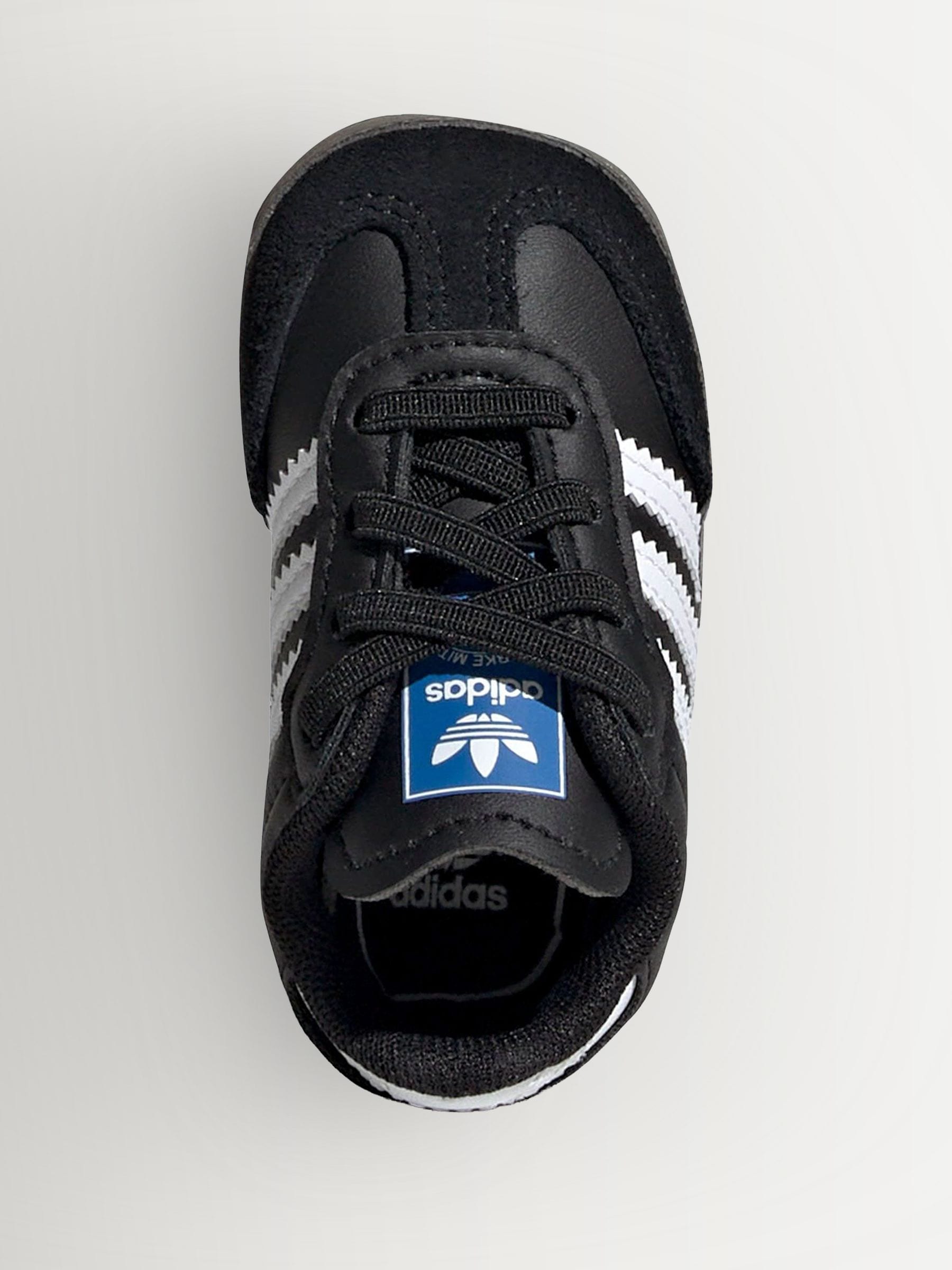 adidas Originals Black/White Samba Crib Trainers image 2