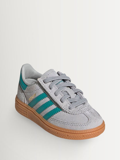 adidas Originals Grey/Green Handball Spezial Comfort Closure Elastic Lace Infant Trainers image 3