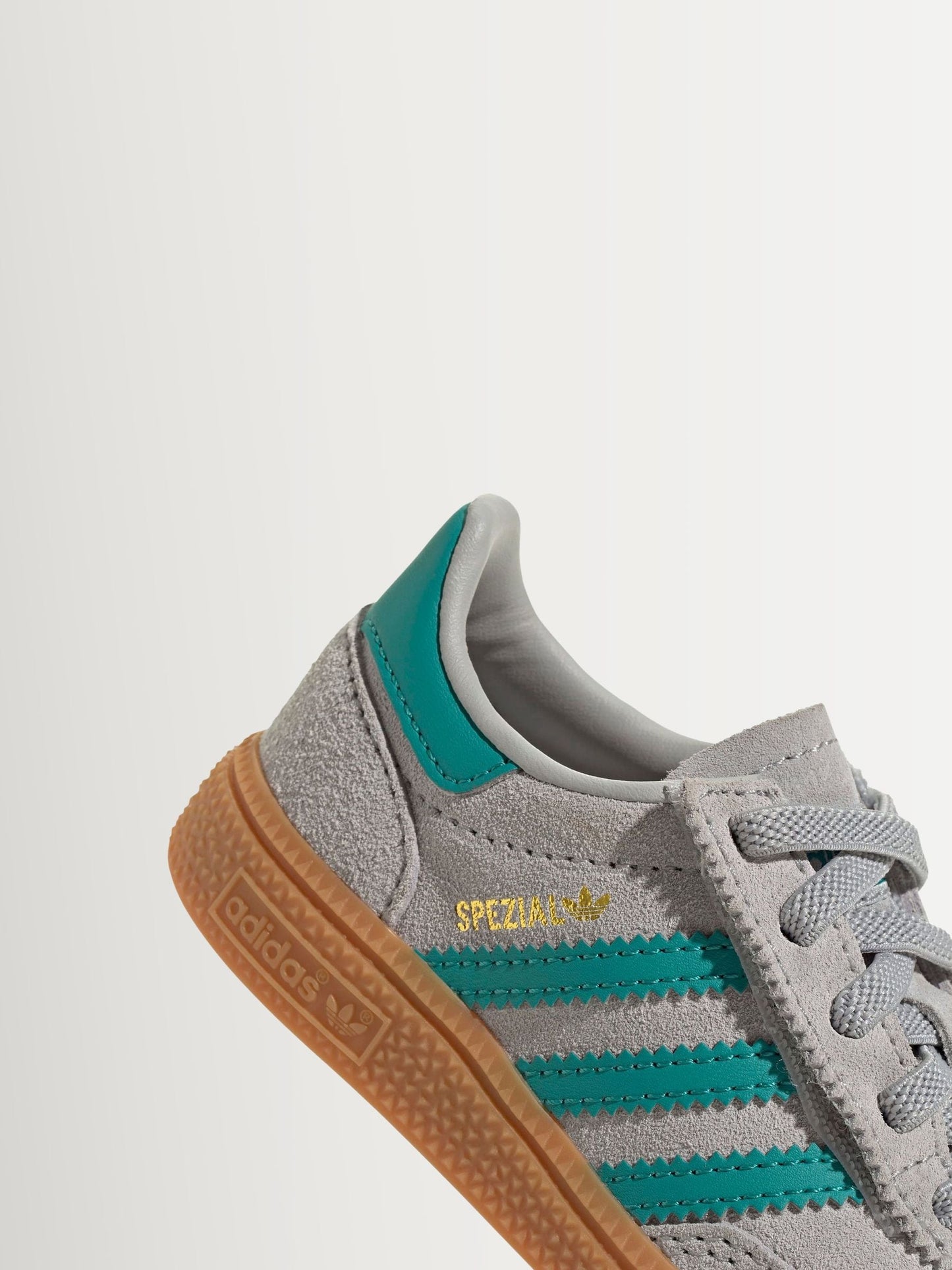 adidas Originals Grey/Green Handball Spezial Comfort Closure Elastic Lace Infant Trainers image 7