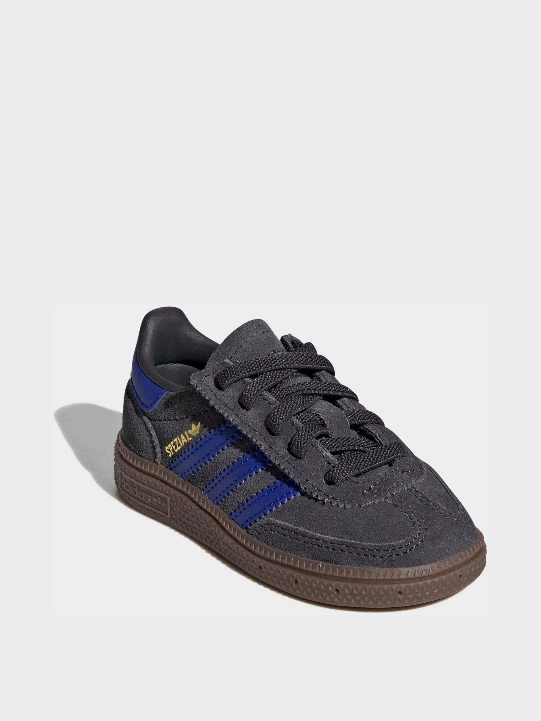 adidas Originals Black/Navy Handball Spezial Comfort Closure Elastic Lace Infant Trainers image 3