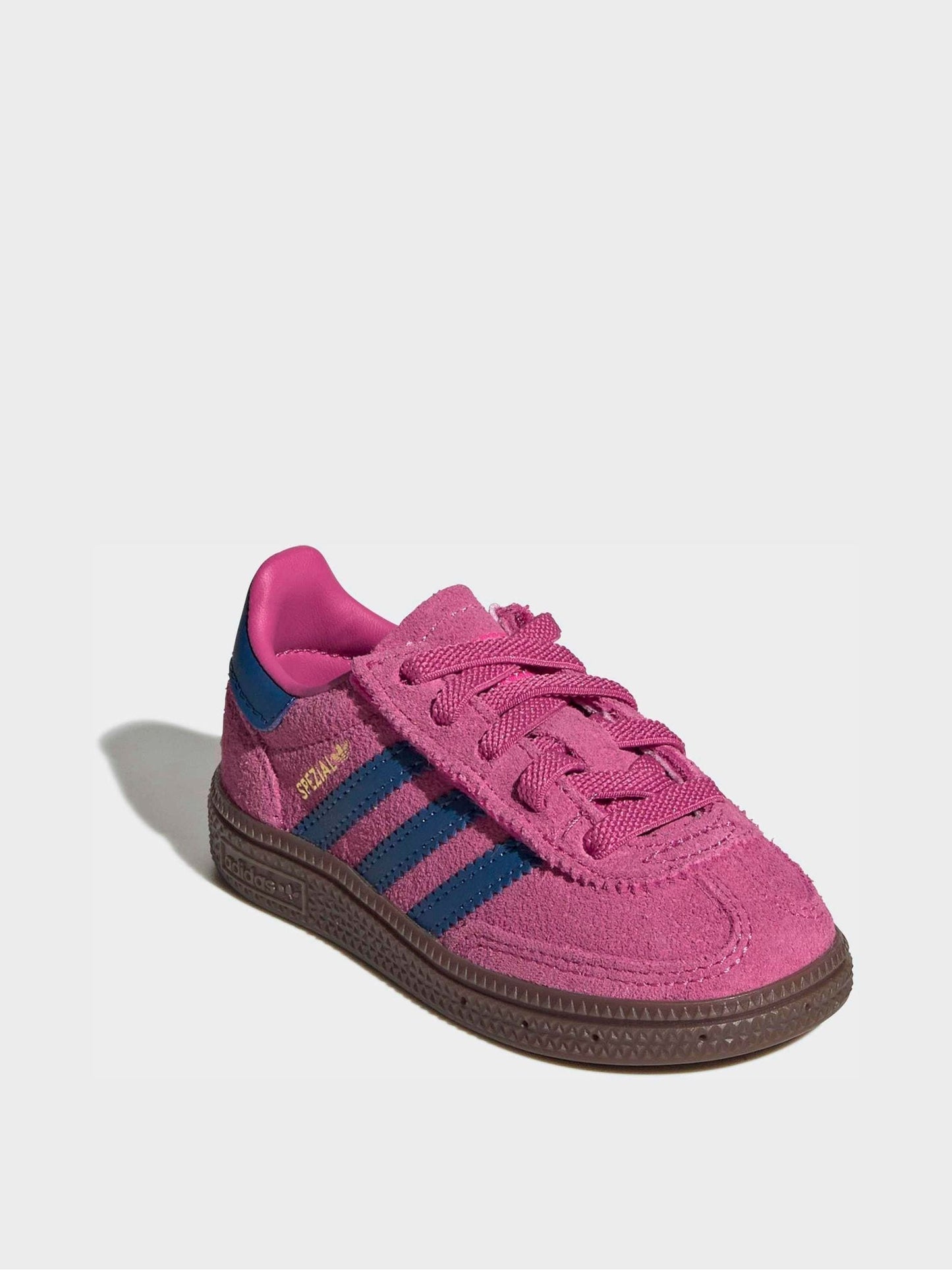 adidas Originals Pink/Navy Handball Spezial Comfort Closure Elastic Lace Infant Trainers image 3