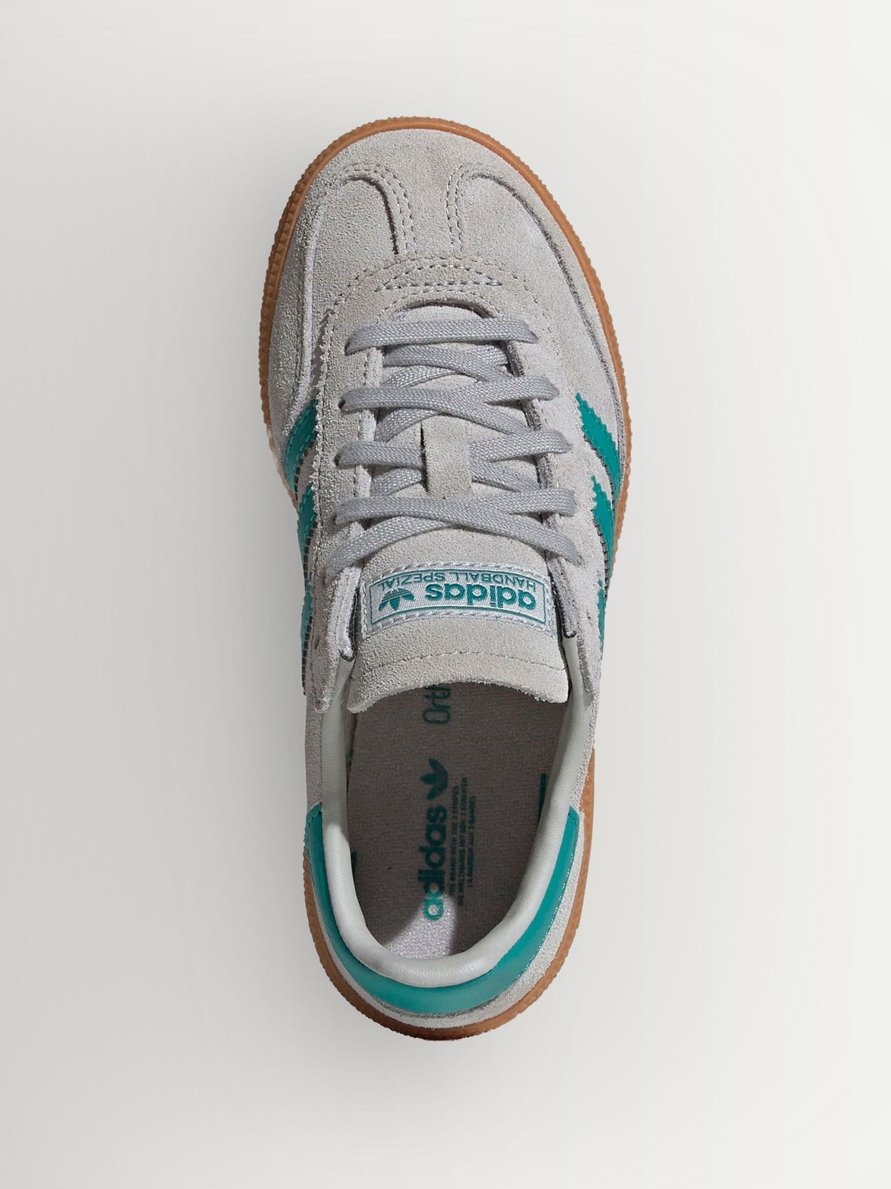 adidas Originals Grey/Green Handball Spezial Trainers image 3