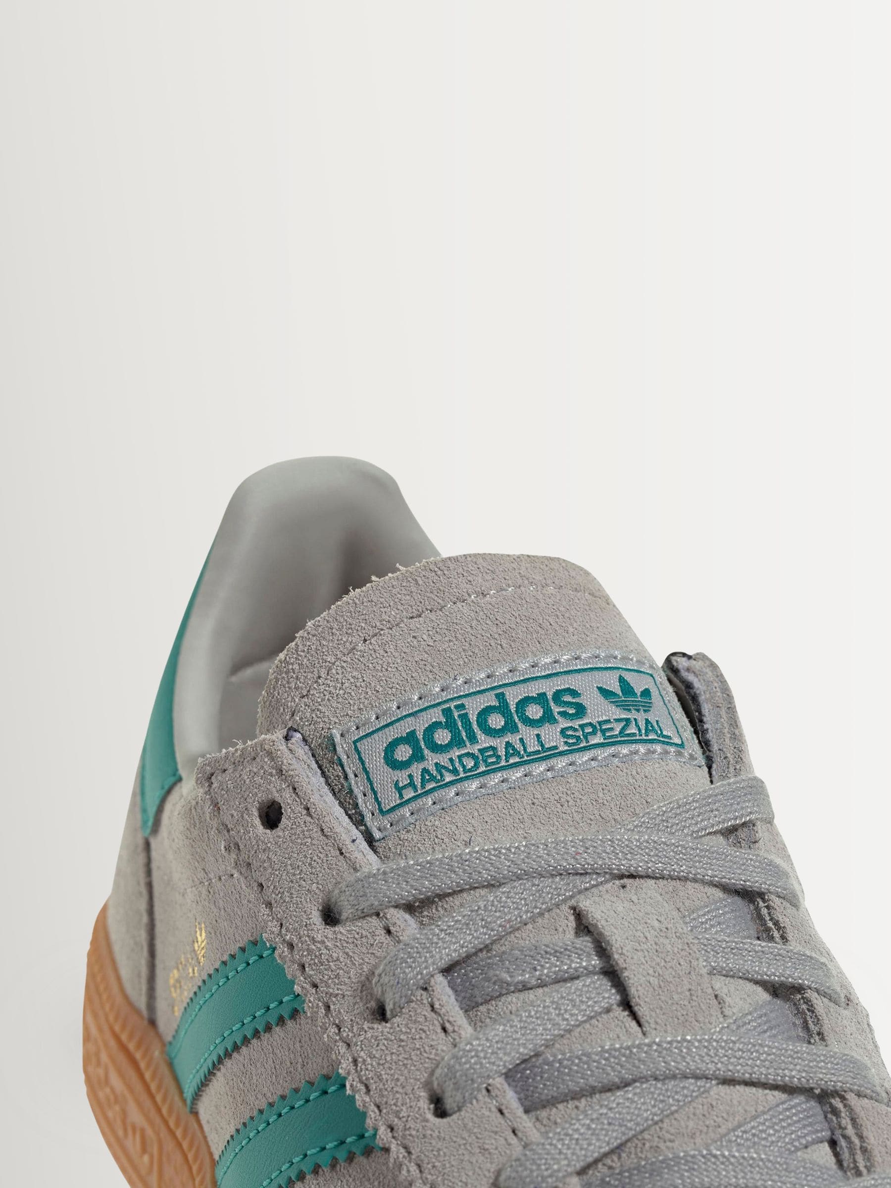 adidas Originals Grey/Green Handball Spezial Trainers image 4