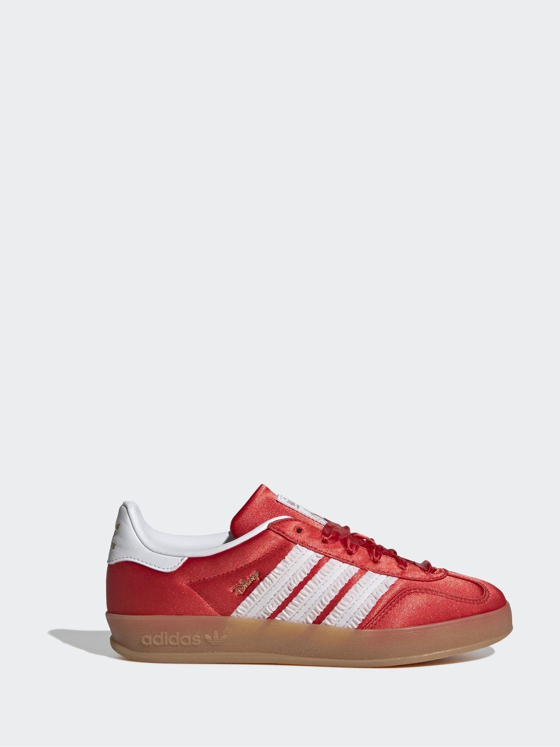 Dsiney Kidz - adidas Originals Red/White Disney Gazelle Indoor Junior Trainers image 3
