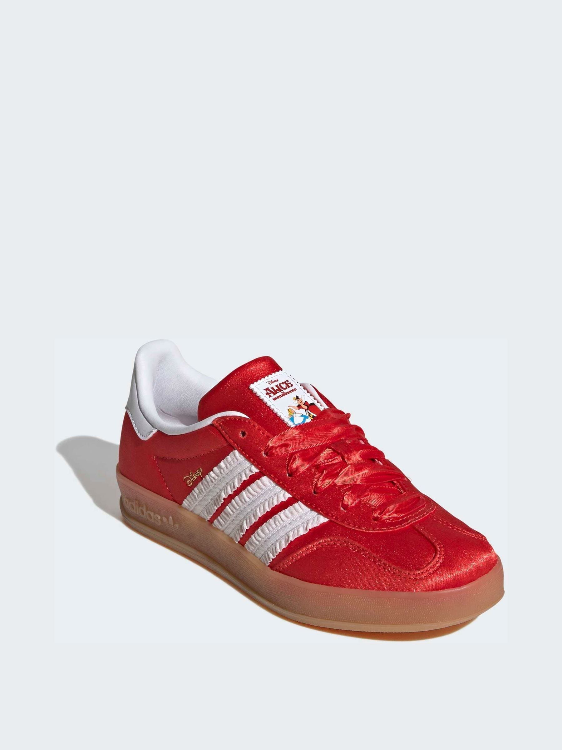 Dsiney Kidz - adidas Originals Red/White Disney Gazelle Indoor Junior Trainers image 6