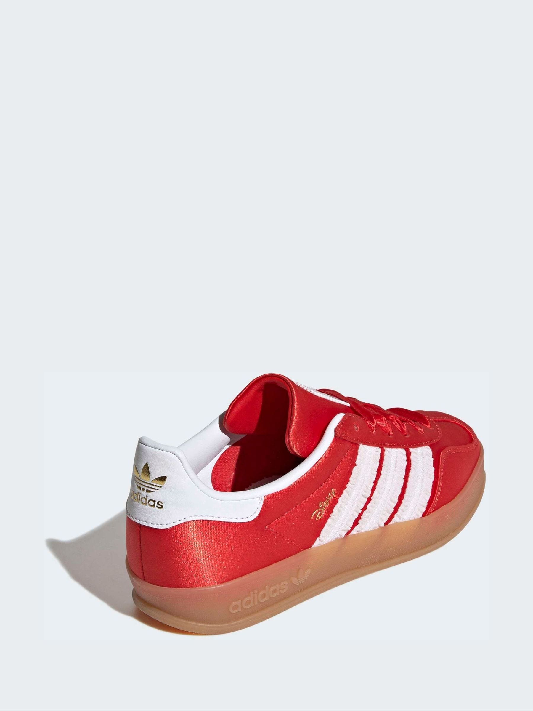 Dsiney Kidz - adidas Originals Red/White Disney Gazelle Indoor Junior Trainers image 7