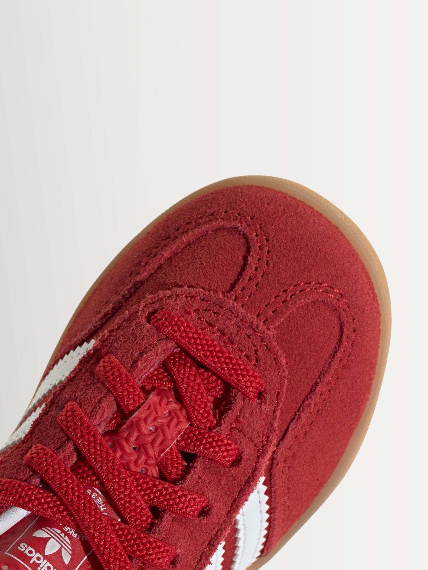adidas Originals Red/White Gazelle Indoor Comfort Closure Elastic Lace Infant Trainers image 6