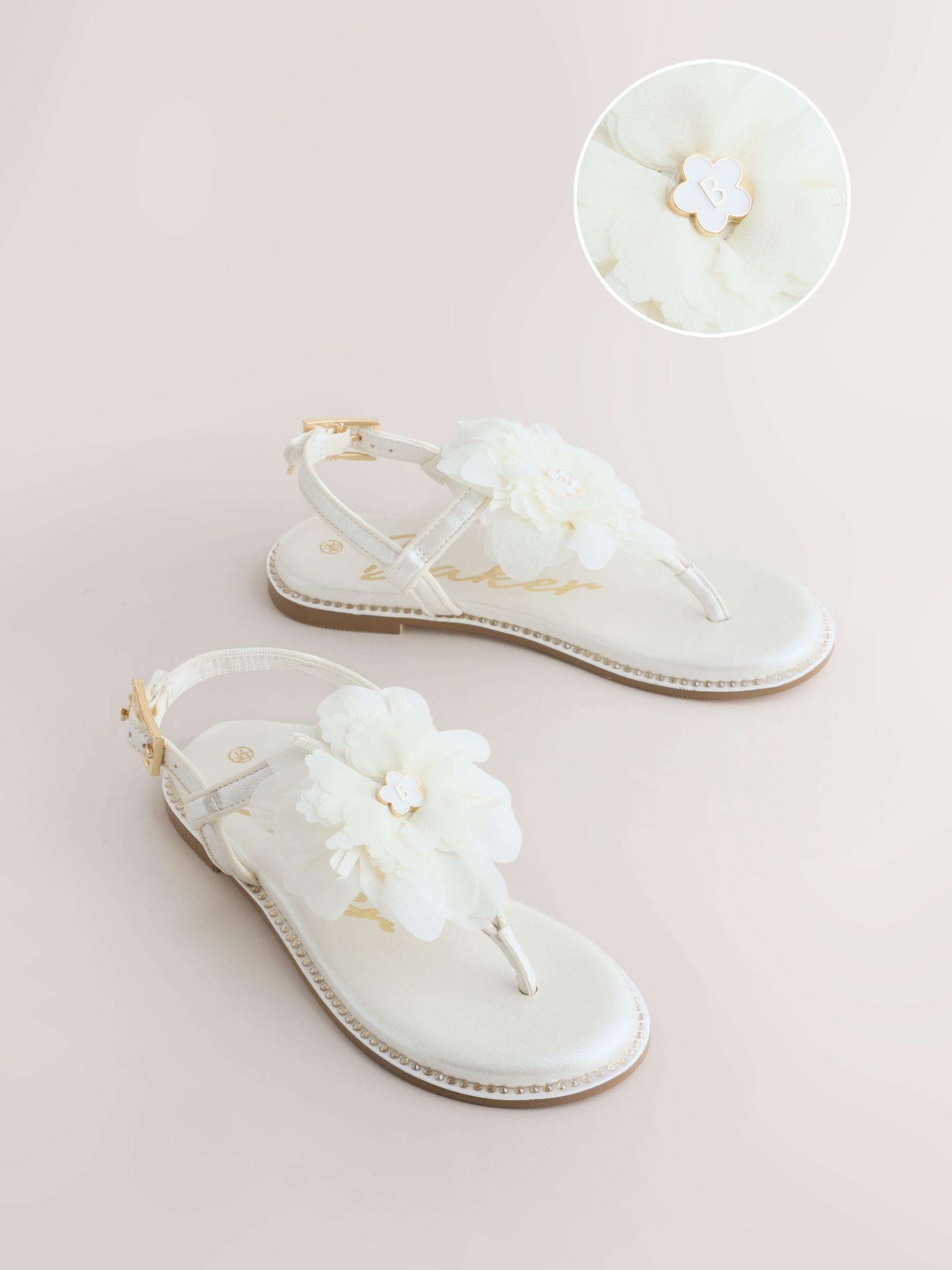 Baker by Ted Baker Occasion Corsage White Sandals image 1