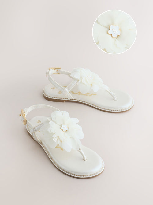 Baker by Ted Baker Occasion Corsage White Sandals image 1