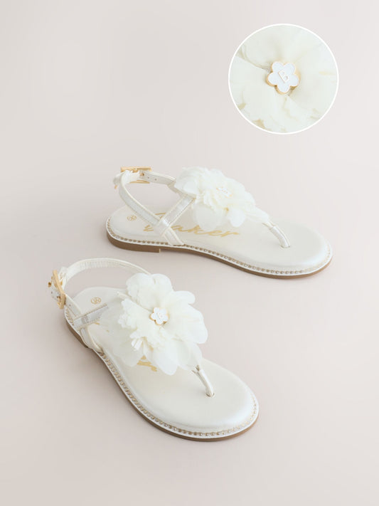 Baker by Ted Baker Occasion Corsage White Sandals image 1