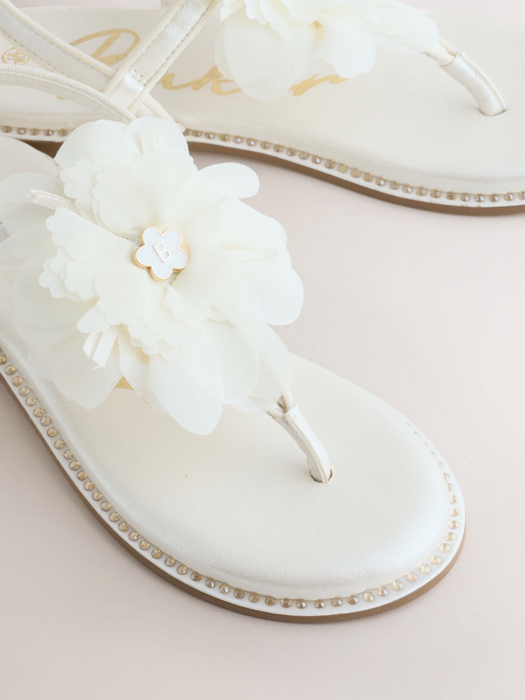 Baker by Ted Baker Occasion Corsage White Sandals image 3