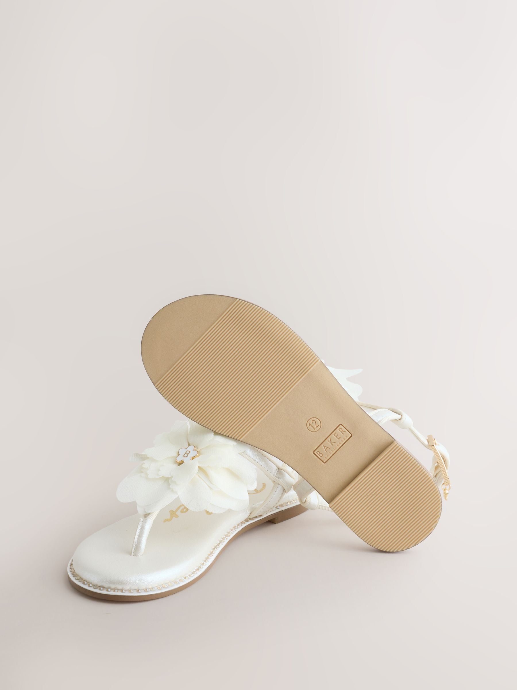 Baker by Ted Baker Occasion Corsage White Sandals image 5