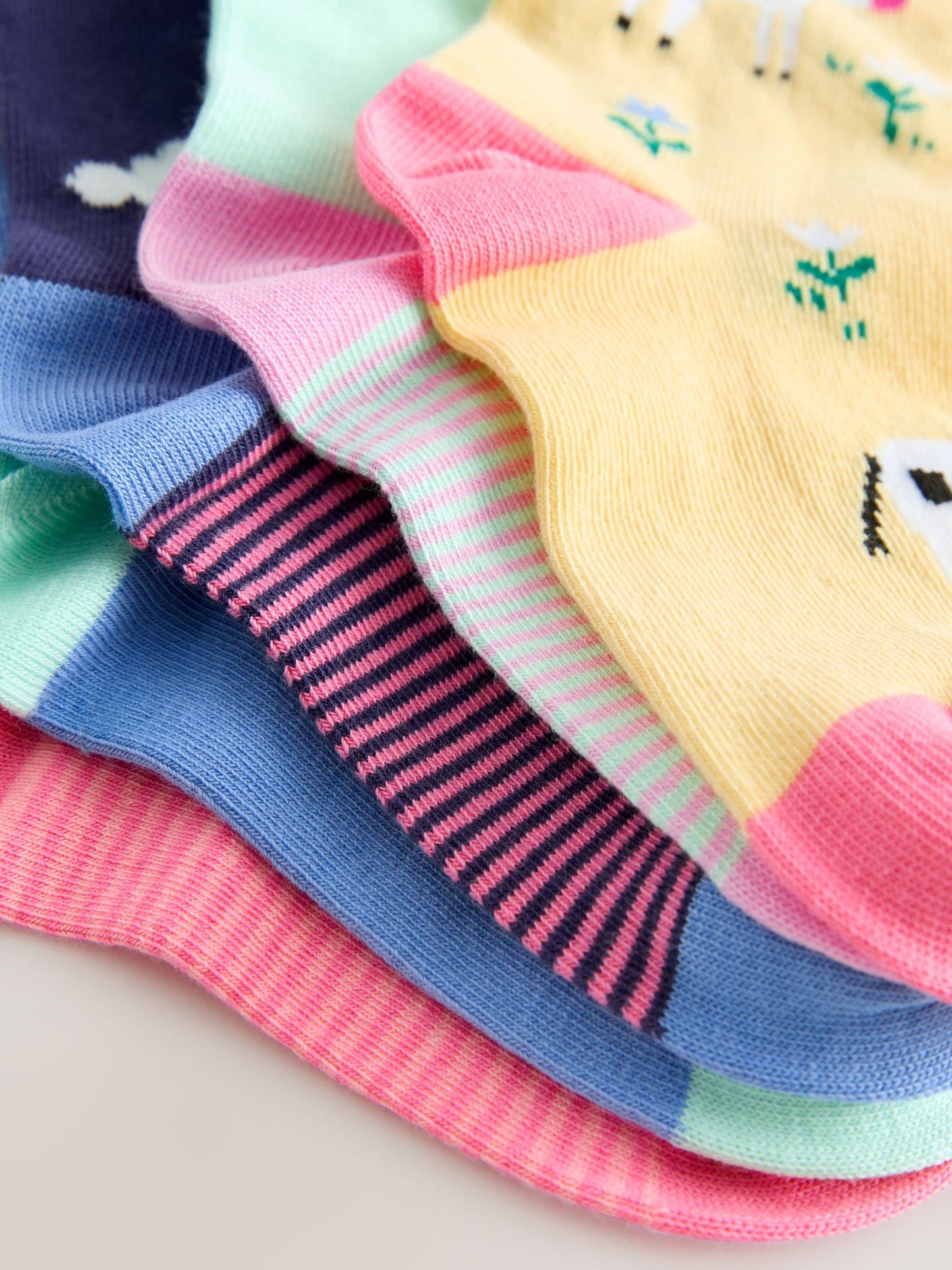 Multi Cotton Rich Farm Characters Ankle Socks 5 Pack image 3