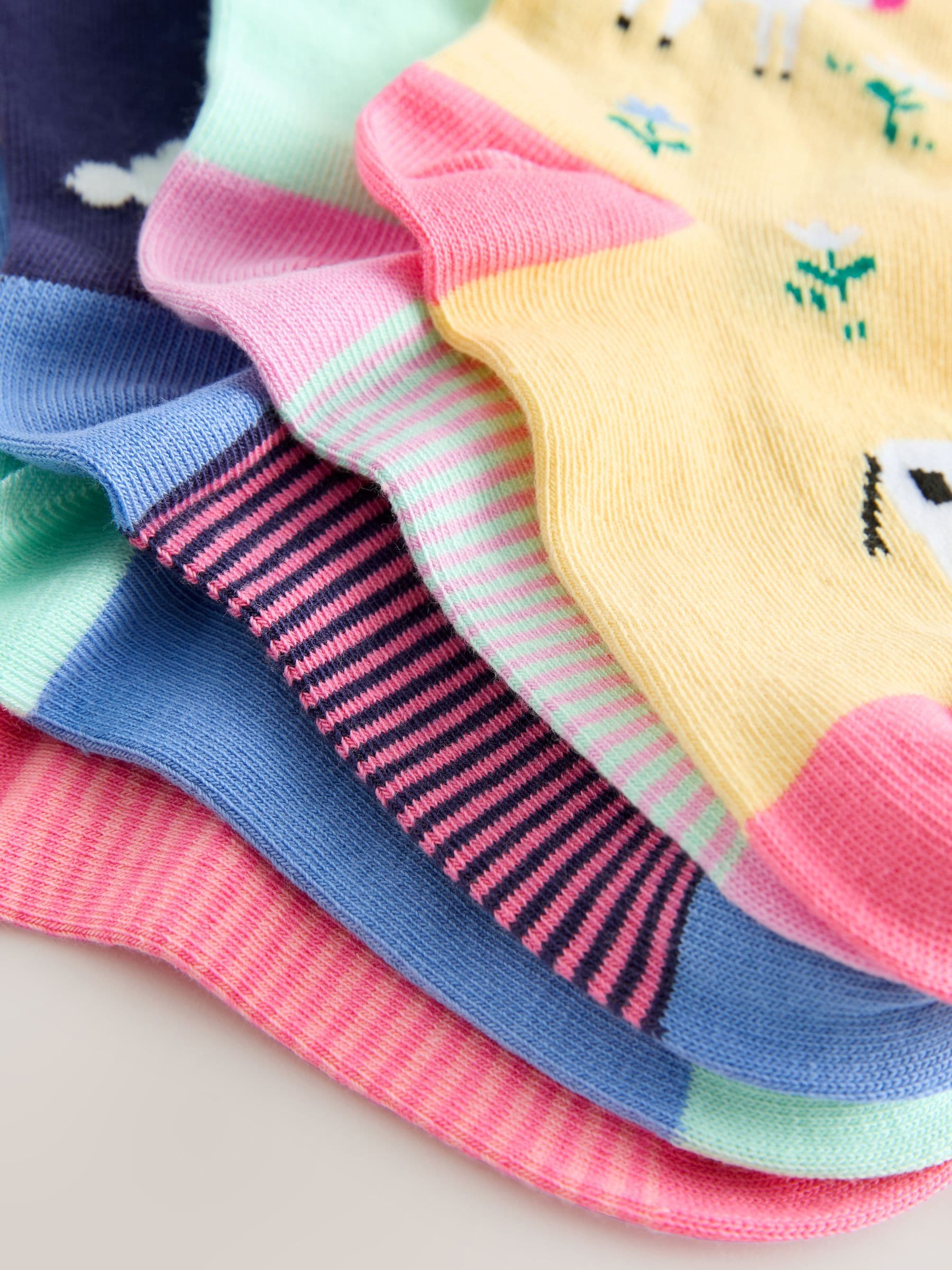 Multi Cotton Rich Farm Characters Ankle Socks 5 Pack image 3