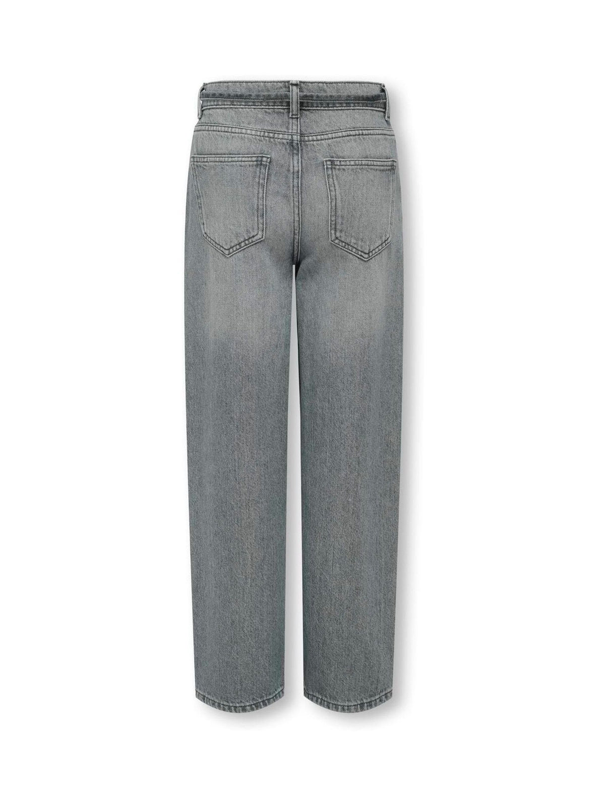 Dsiney Kidz - ONLY KIDS Grey Tie Waist Straight Fit Jeans With Adjustable Waist image 6