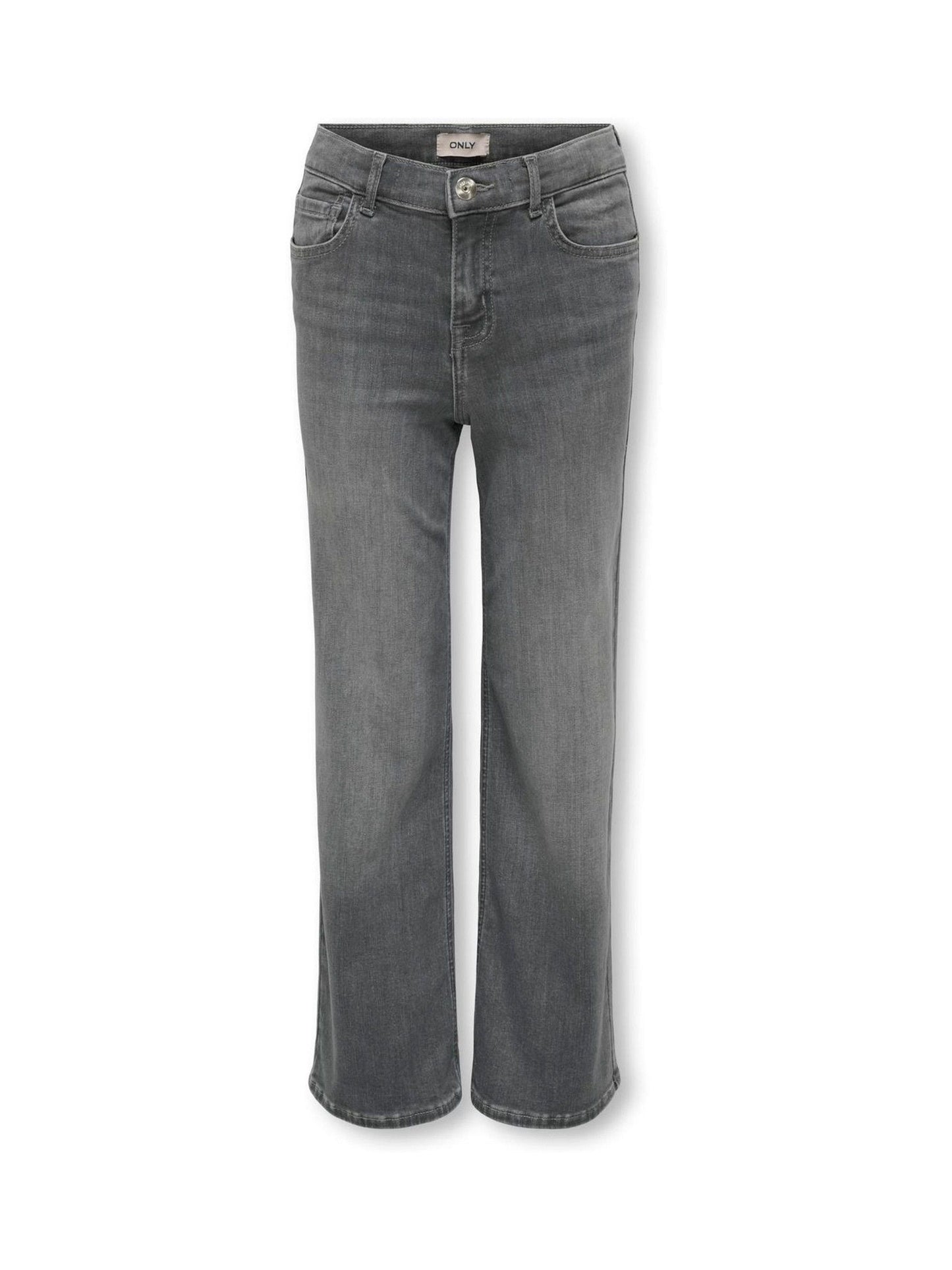 Dsiney Kidz - ONLY KIDS Mid Grey Wide Leg Jeans With Super Stretch and Adjustable Waist image 5