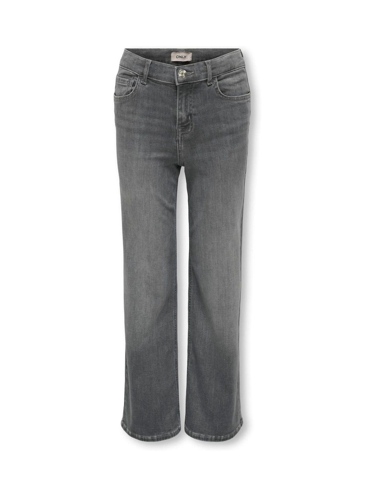 Dsiney Kidz - ONLY KIDS Mid Grey Wide Leg Jeans With Super Stretch and Adjustable Waist image 5