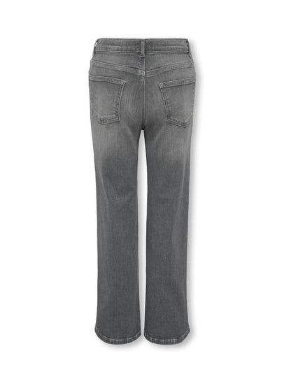Dsiney Kidz - ONLY KIDS Mid Grey Wide Leg Jeans With Super Stretch and Adjustable Waist image 6