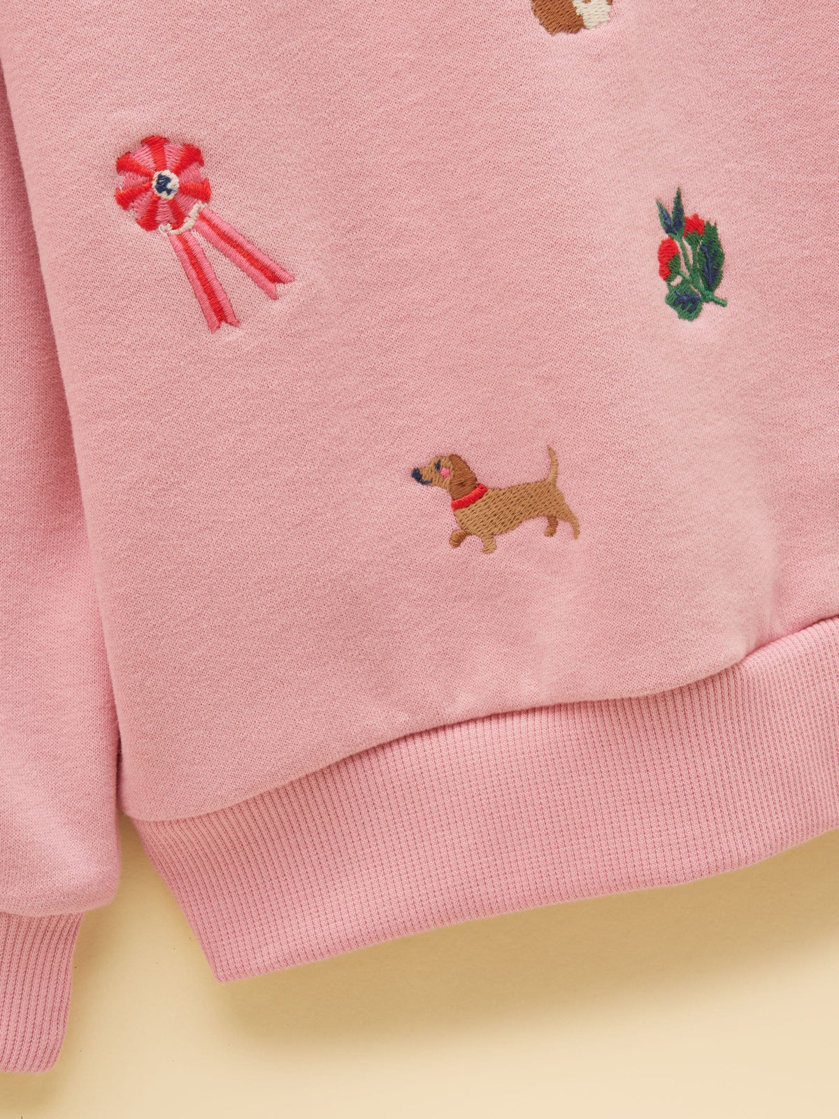 Dsiney Kidz - Joules Girls' Avery Pink Icons Embroidered Sweatshirt image 3