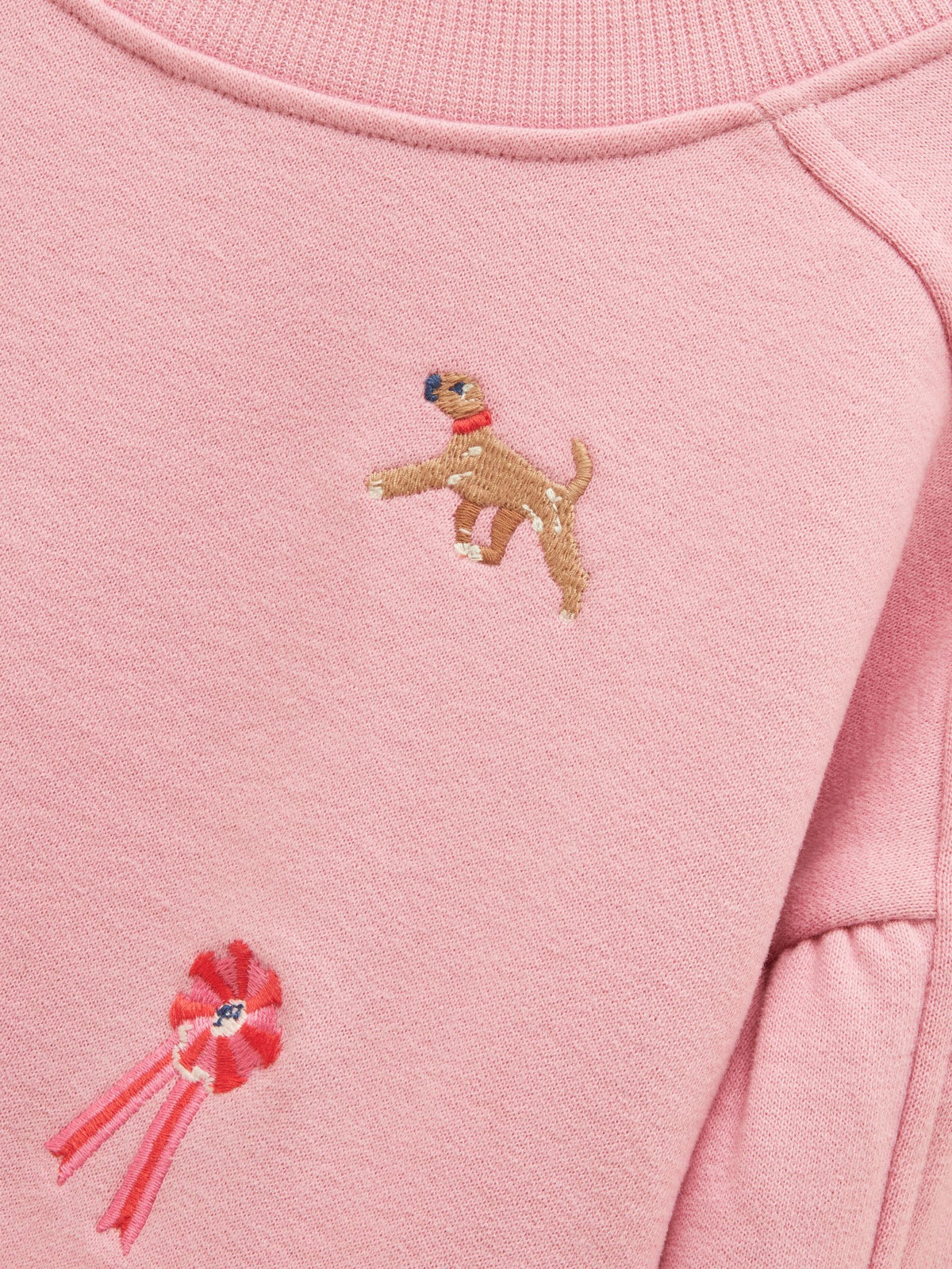 Dsiney Kidz - Joules Girls' Avery Pink Icons Embroidered Sweatshirt image 4