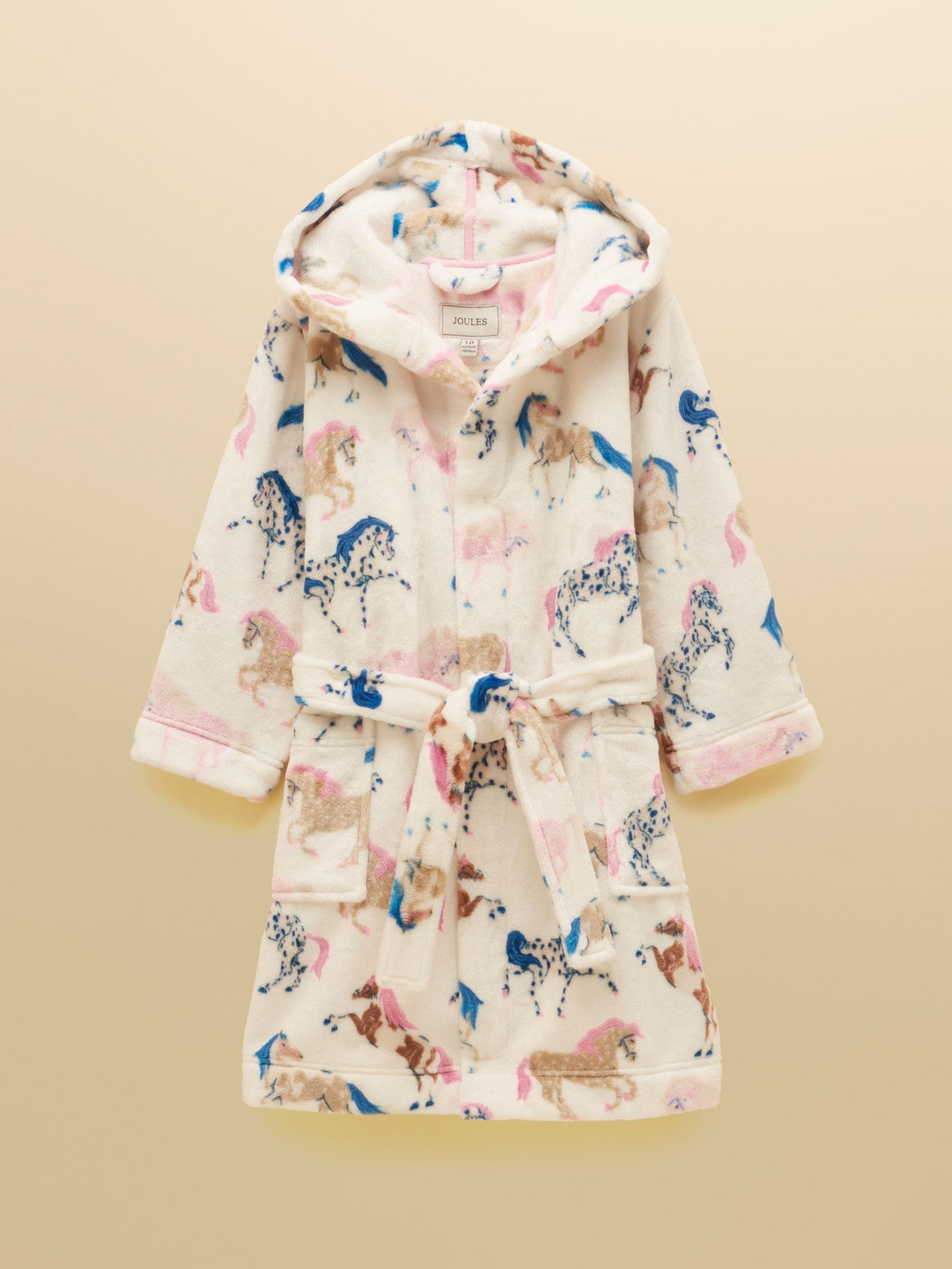 Dsiney Kidz - Joules Girls' Snug Cream Horse Dressing Gown image 1