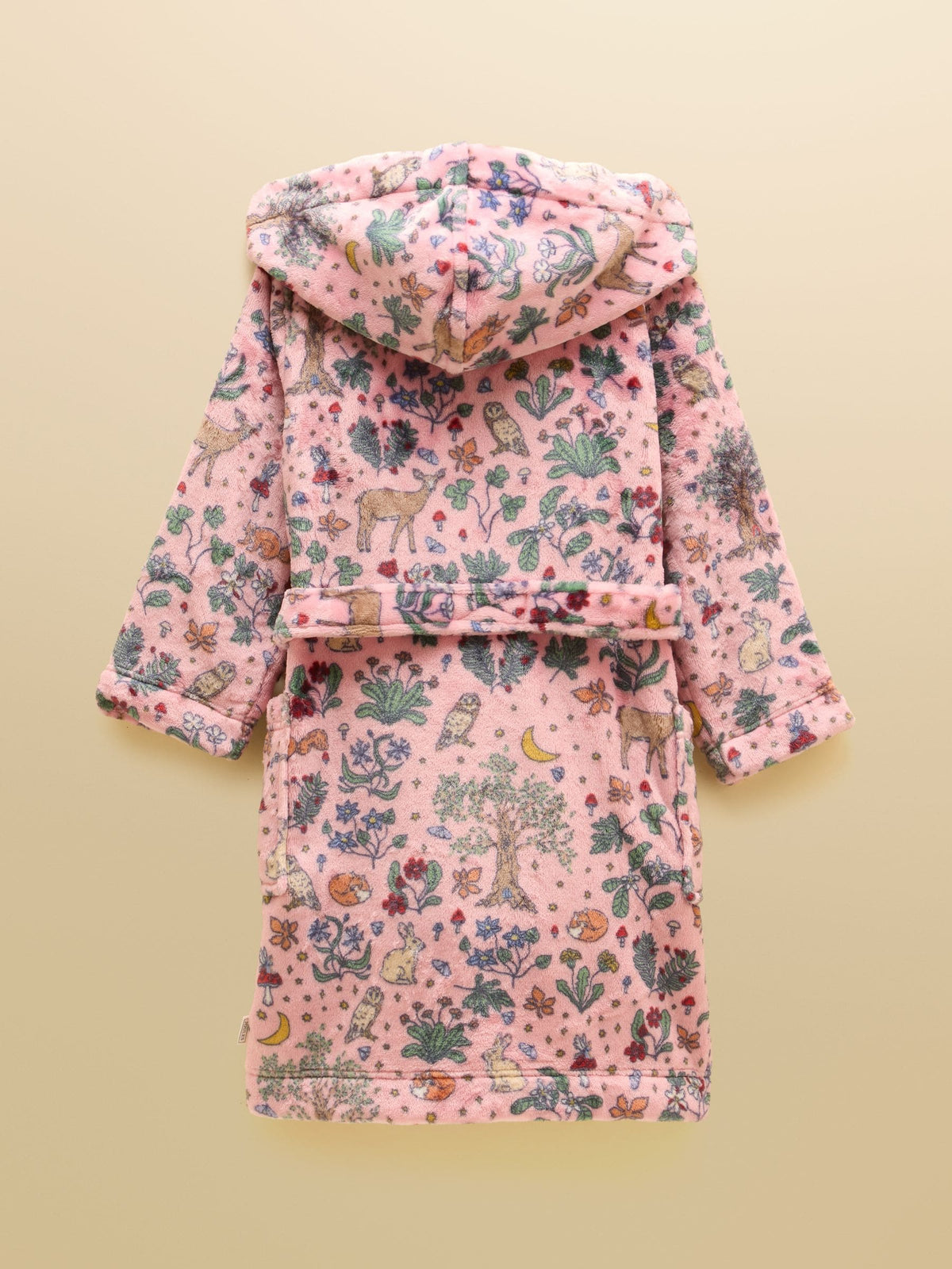 Joules Girls' Snug Pink Woodland Dressing Gown - image 2